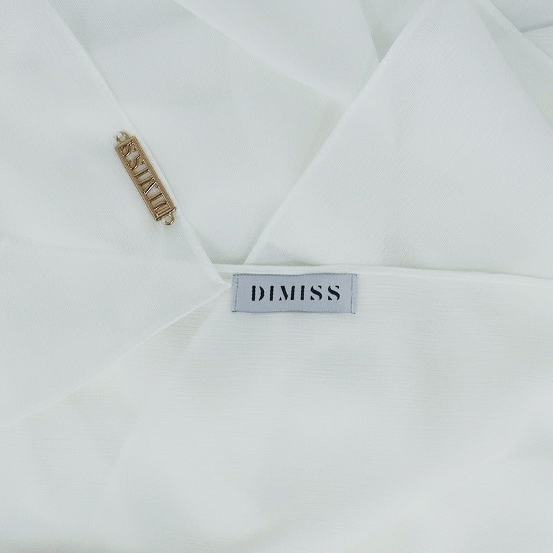 DIMISS Ribbed Chiffon weiss 70x180