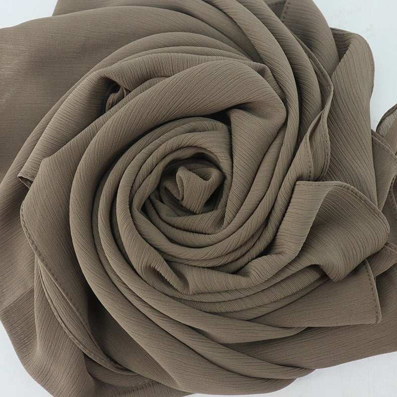 DIMISS Ribbed Chiffon Brown