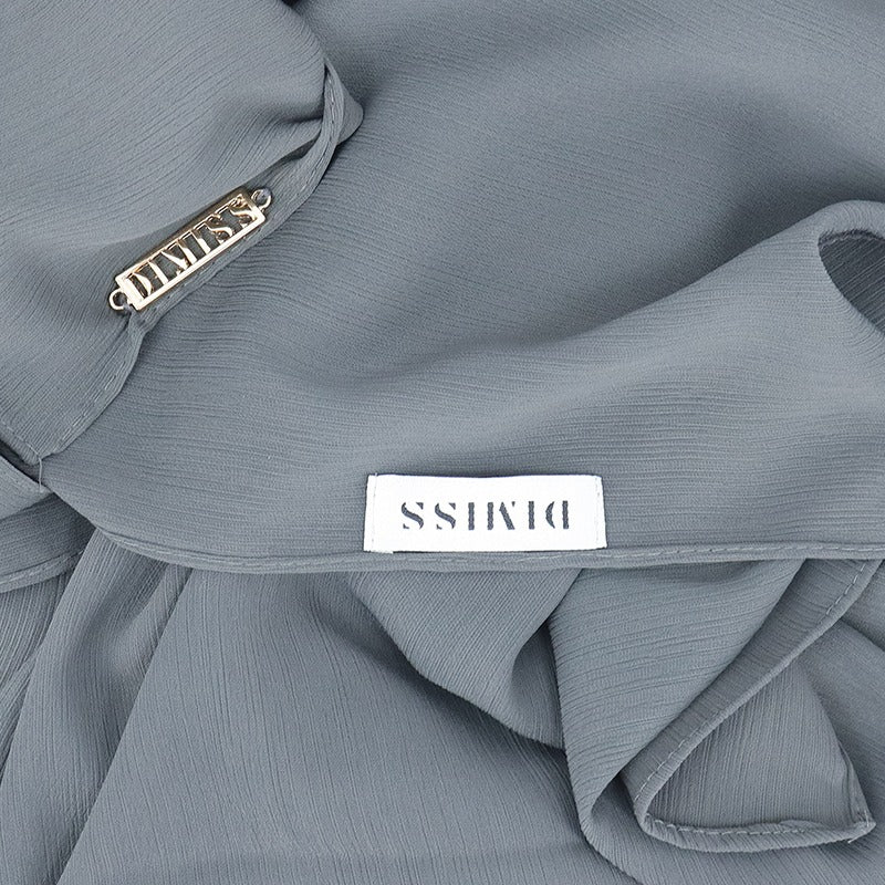 DIMISS Ribbed Chiffon dark grey 70X180