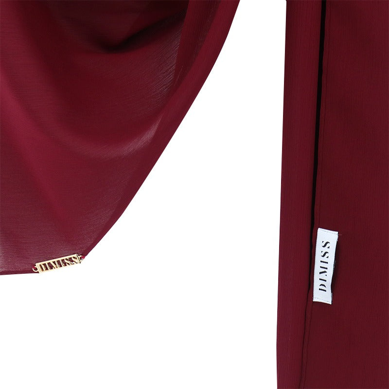 DIMISS Ribbed Chiffon Bordeaux