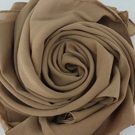 DIMISS Ribbed Chiffon Haselnuss