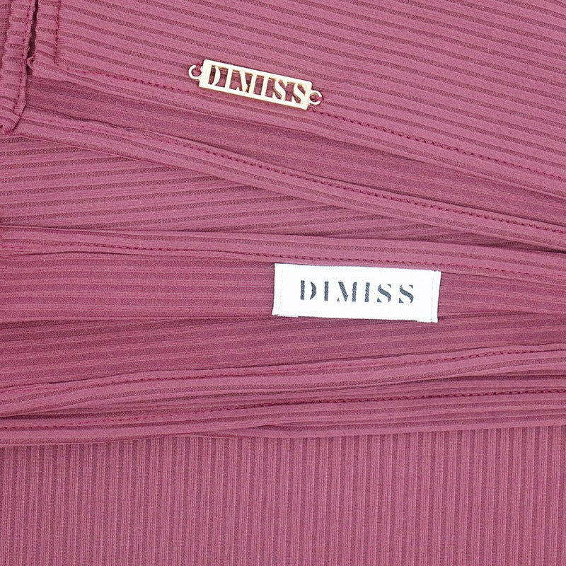 DIMISS Ribbed Jersey Weinrot