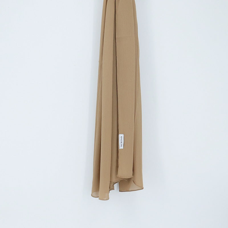 DIMISS Ribbed Chiffon Haselnuss