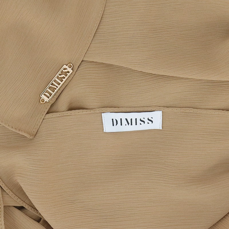 DIMISS Ribbed Chiffon Haselnuss
