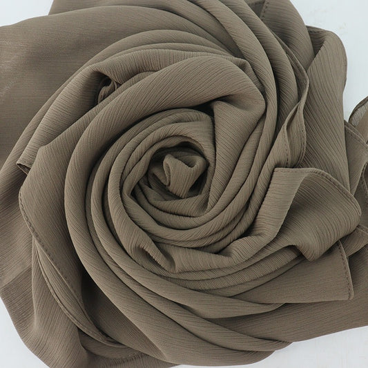 DIMISS Ribbed Chiffon Brown
