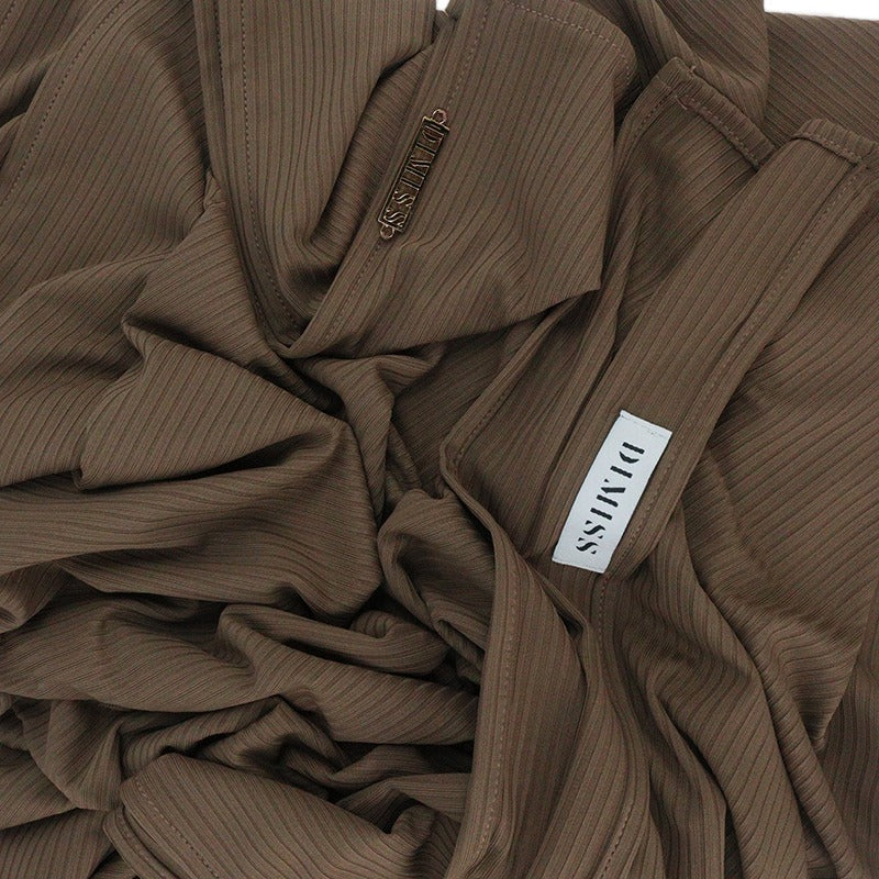 DIMISS Ribbned Jersey Braun/ Brow