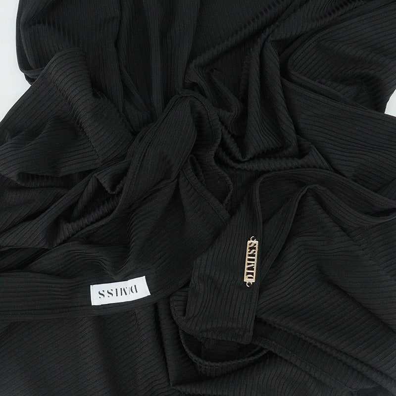DIMISS Ribbed Jersey Black/ schwarz